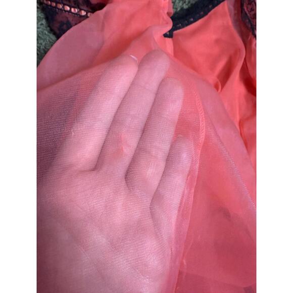 1960's Emilio Pucci Sheer Coral Babydoll Nightie + Brief Set size S/M - Picture 10 of 10